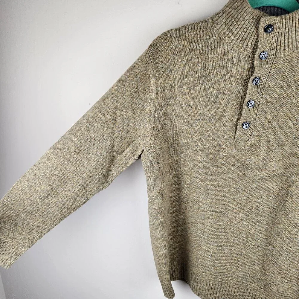 Emile Lafaurie Italy Wool Blend Multicolored Knit Polo Sweater sz XL